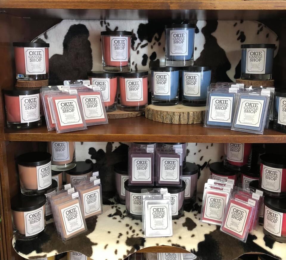 Image of Okie Candle Shop Wooden Shelf Display