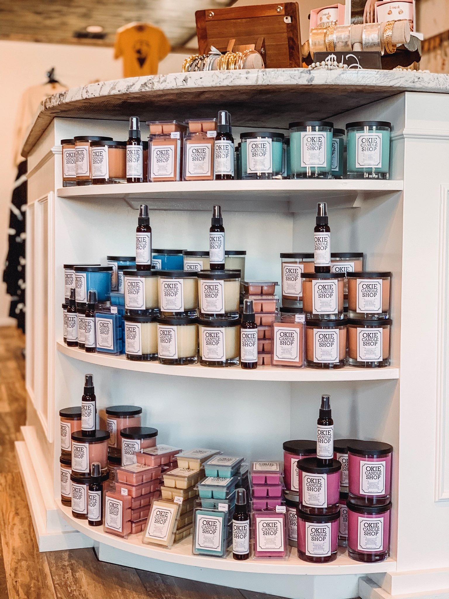 Okie Candle Shop | Hand-Poured Candles and Aroma Sprays | Display Gallery